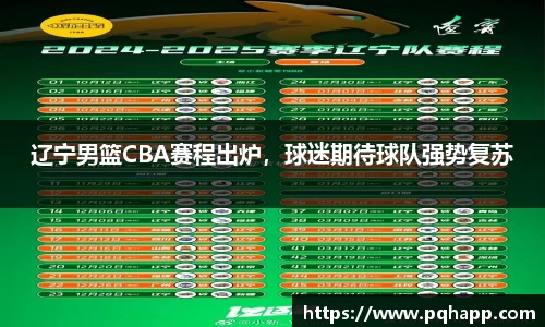 辽宁男篮CBA赛程出炉，球迷期待球队强势复苏